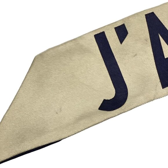 DIOR/ChristianDior - Gray Beige Navy Light Blue Scarf 172-072225 - Picture 3 of 4